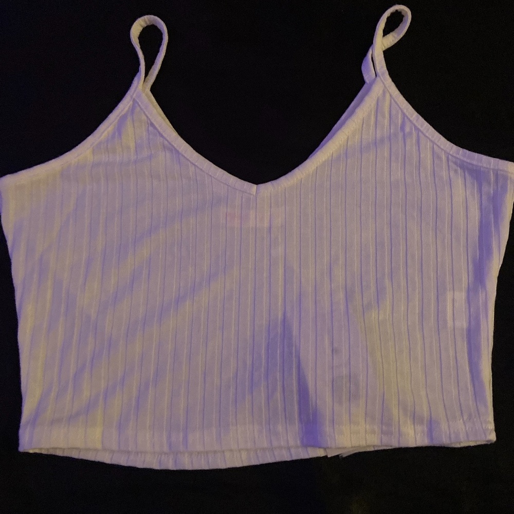 white crop tank top